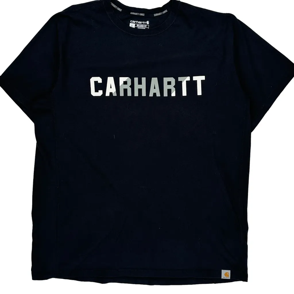 Carhartt Spellout T-Shirt - Large Black Cotton - Image 4