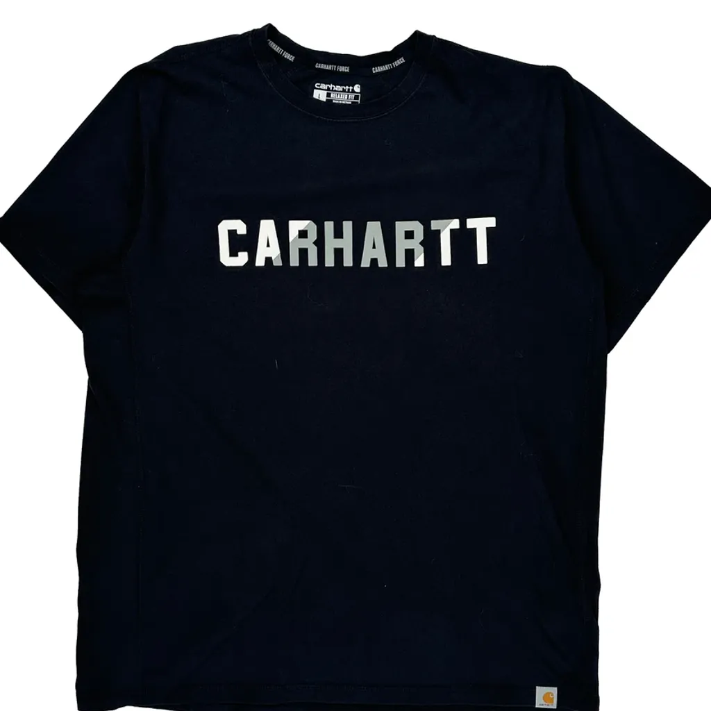 Carhartt Spellout T-Shirt - Large Black Cotton - Image 5