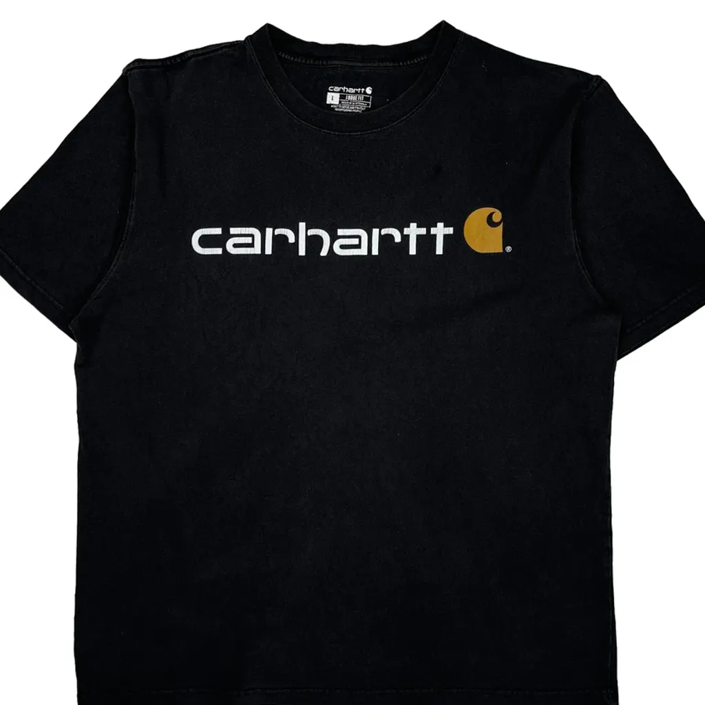 Carhartt T-Shirt - Large Black Cotton - Image 6
