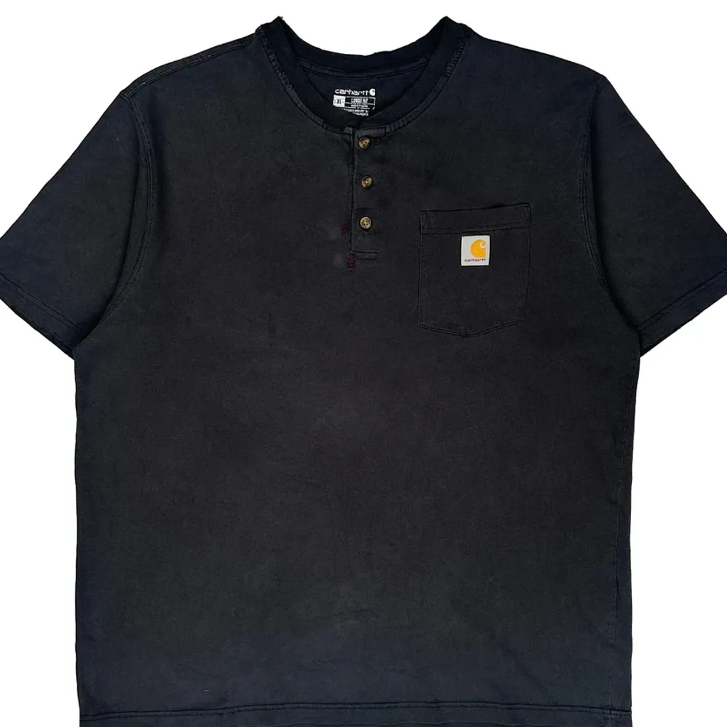 Carhartt T-Shirt - Large Black Cotton - Image 4