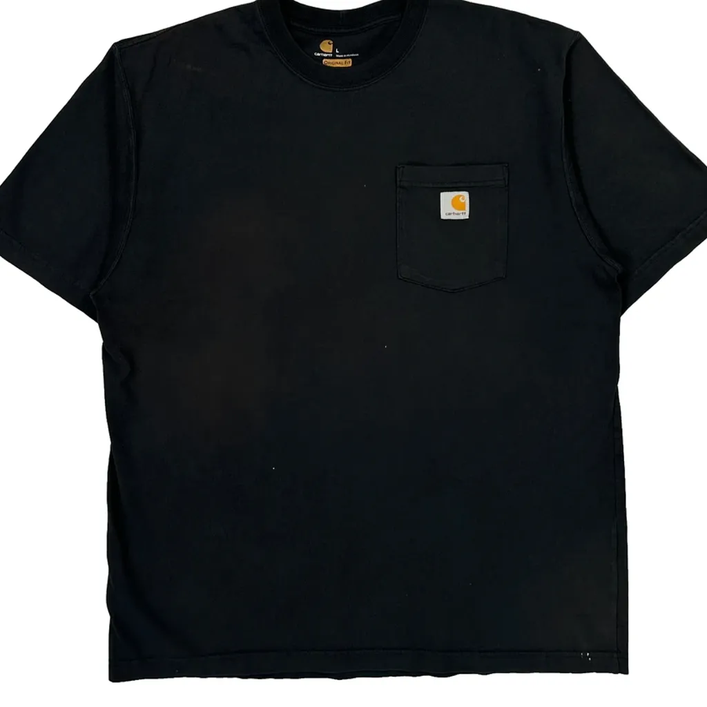 Carhartt T-Shirt - Large Black Cotton - Image 4
