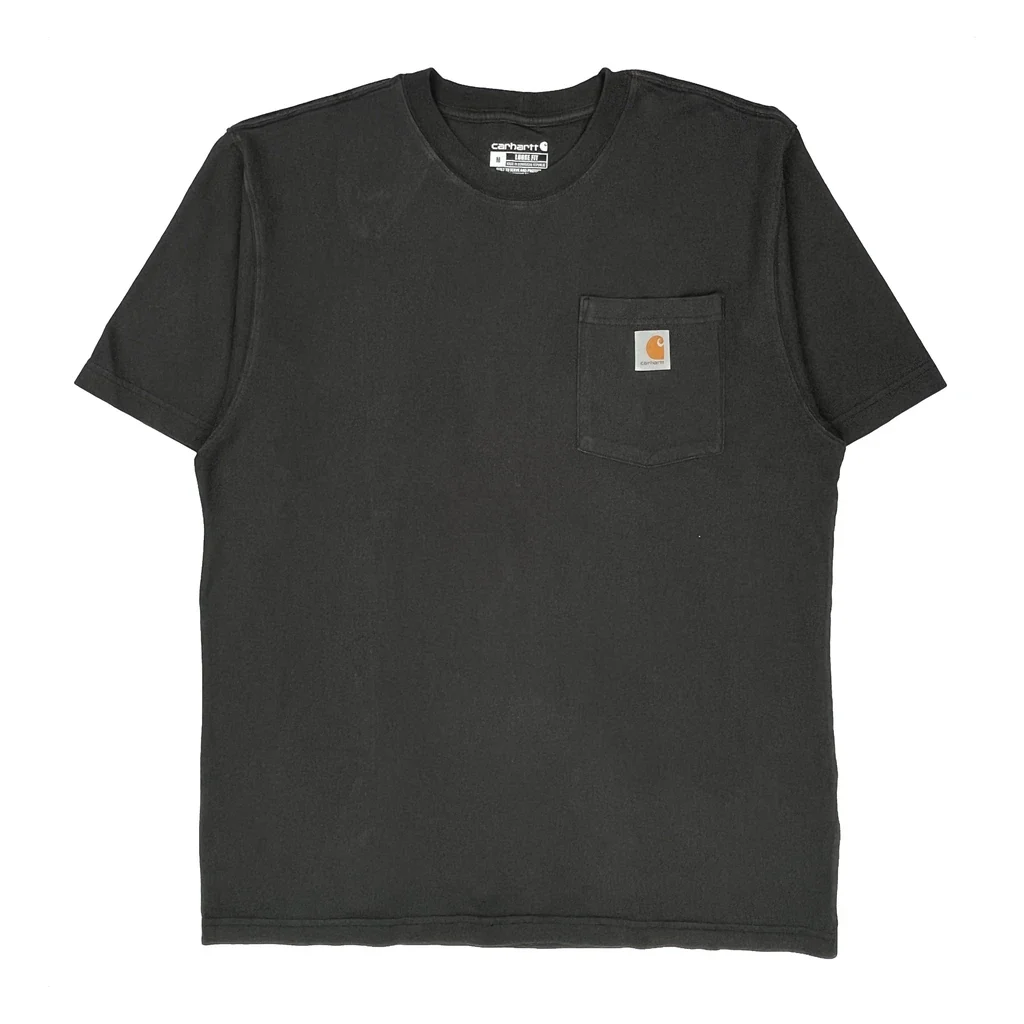 Carhartt T-Shirt - Medium Black Cotton