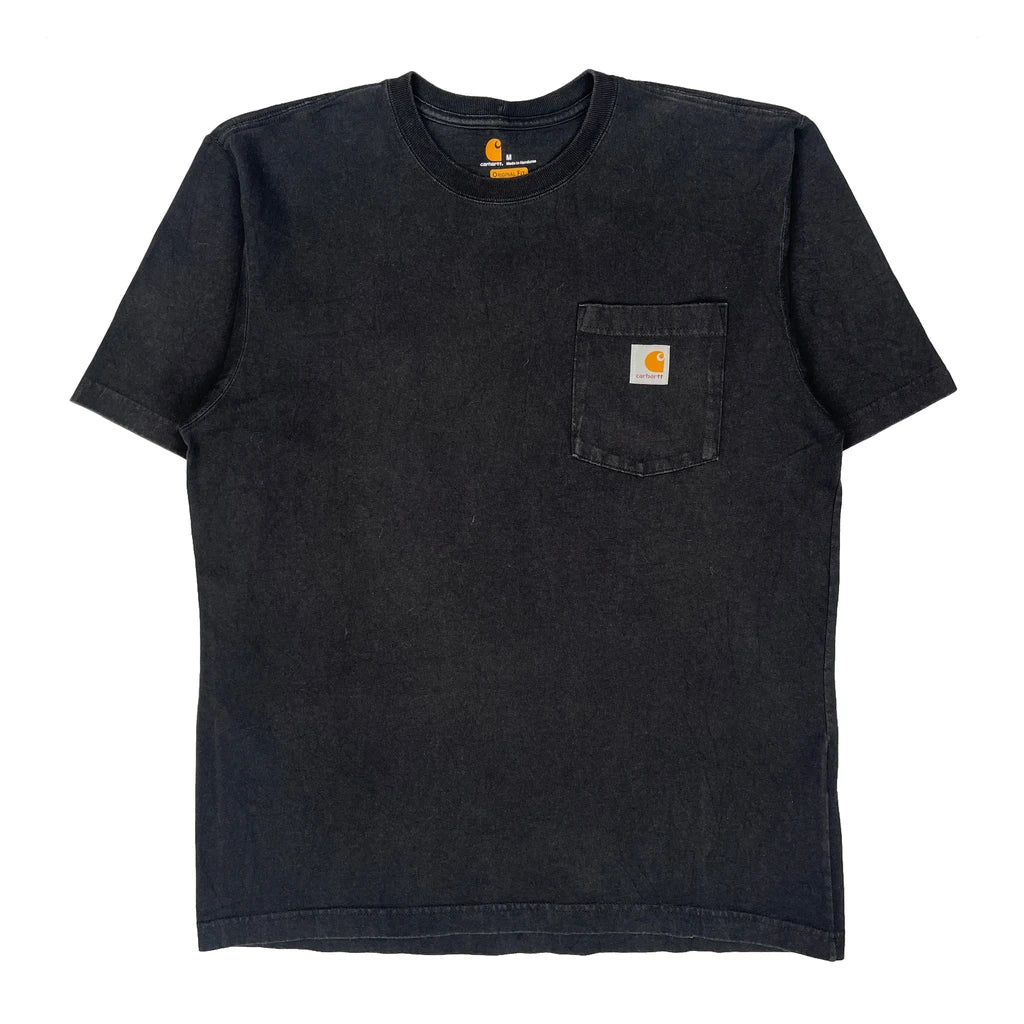 Carhartt T-Shirt - Medium Black Cotton
