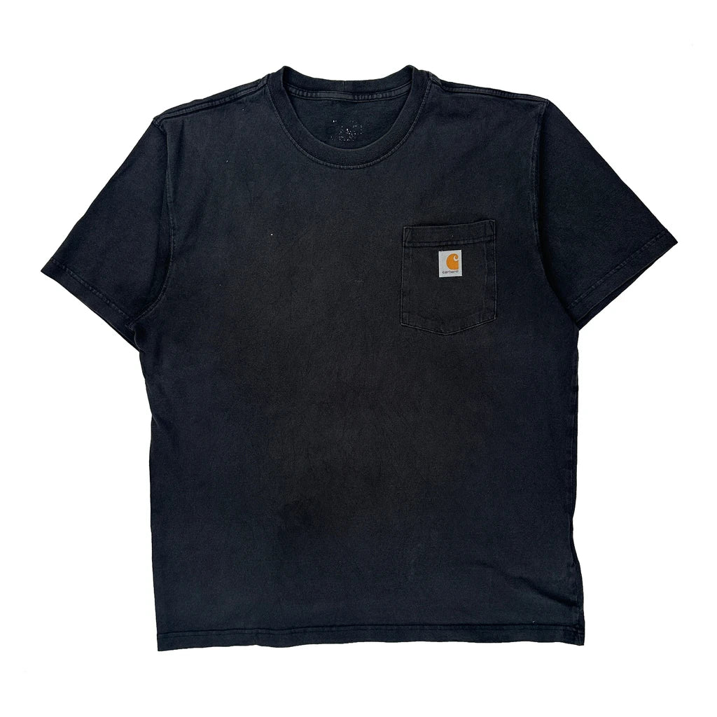 Carhartt T-Shirt - Medium Black Cotton