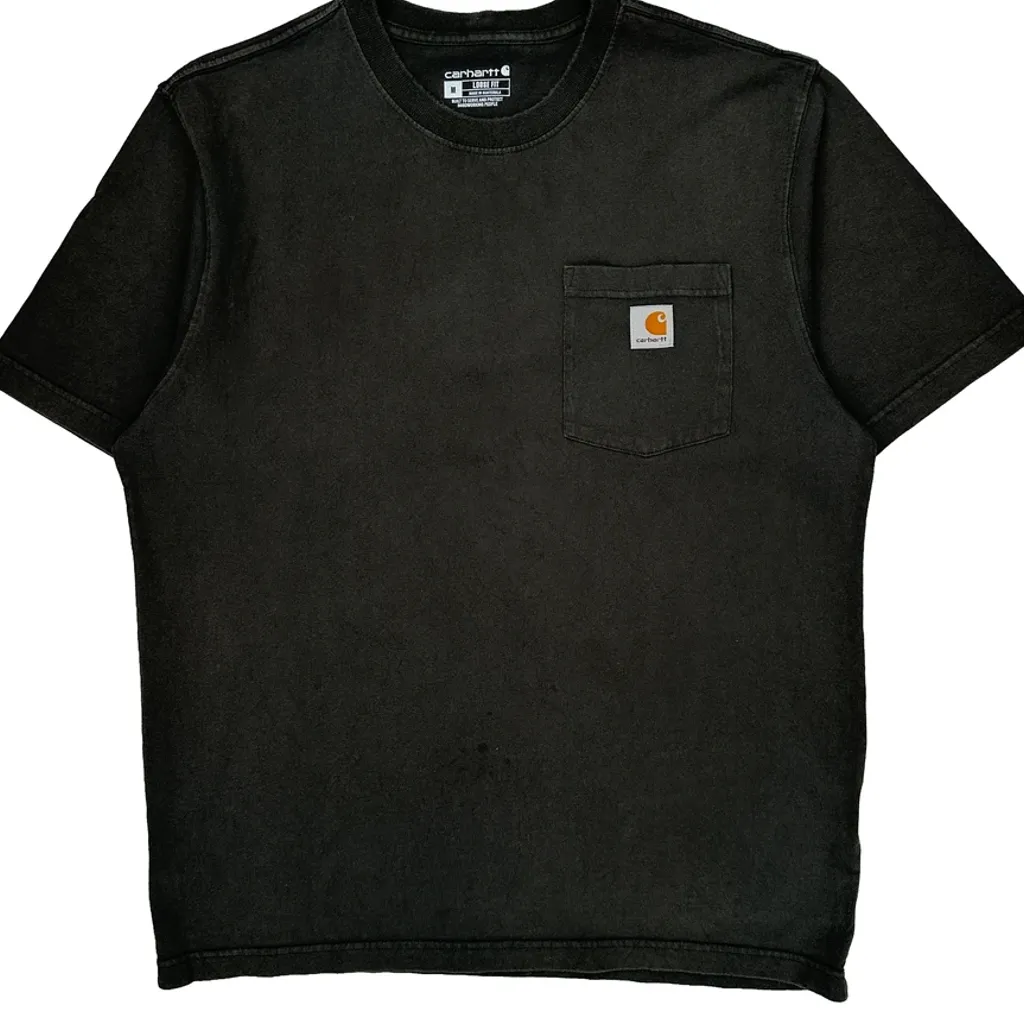 Carhartt T-Shirt - Medium Black Cotton - Image 4