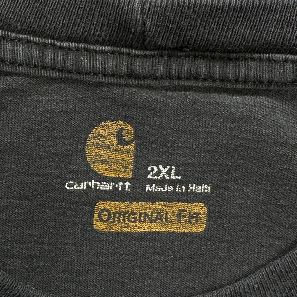 Carhartt Spellout T-Shirt - 2XL Black Cotton - Image 3