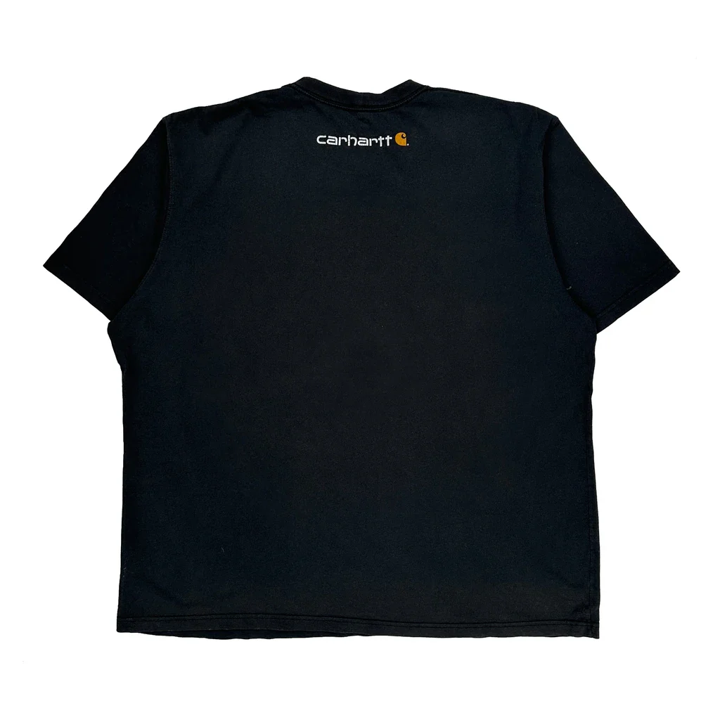 Carhartt Spellout T-Shirt - 2XL Black Cotton - Image 2