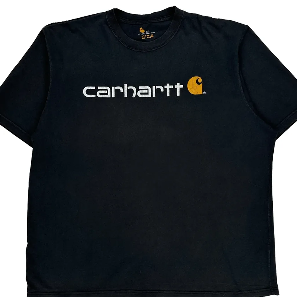 Carhartt Spellout T-Shirt - 2XL Black Cotton - Image 4