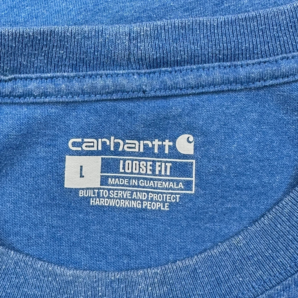 Carhartt T-Shirt - Large Blue Cotton - Image 3