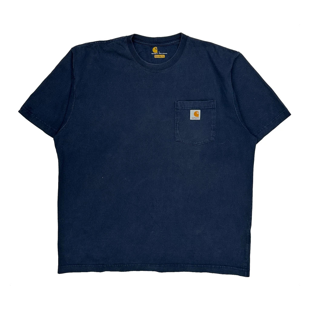 Carhartt T-Shirt - Large Blue Cotton