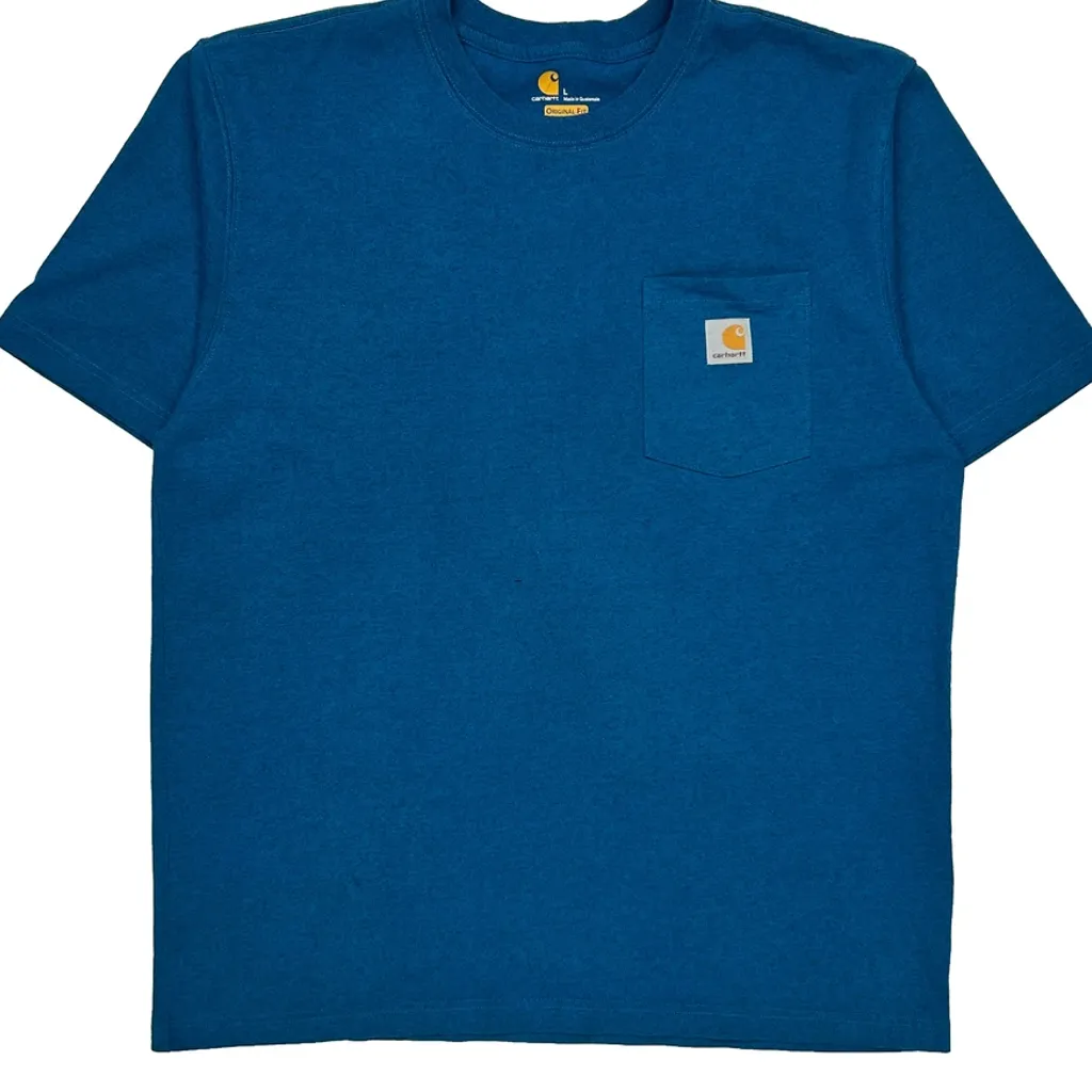 Carhartt T-Shirt - Large Blue Cotton - Image 4