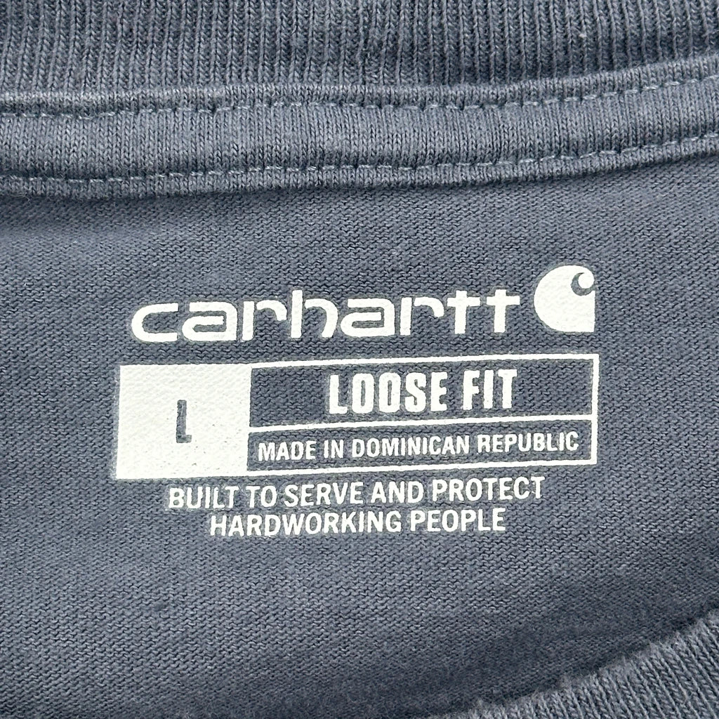 Carhartt T-Shirt - Large Blue Cotton - Image 3
