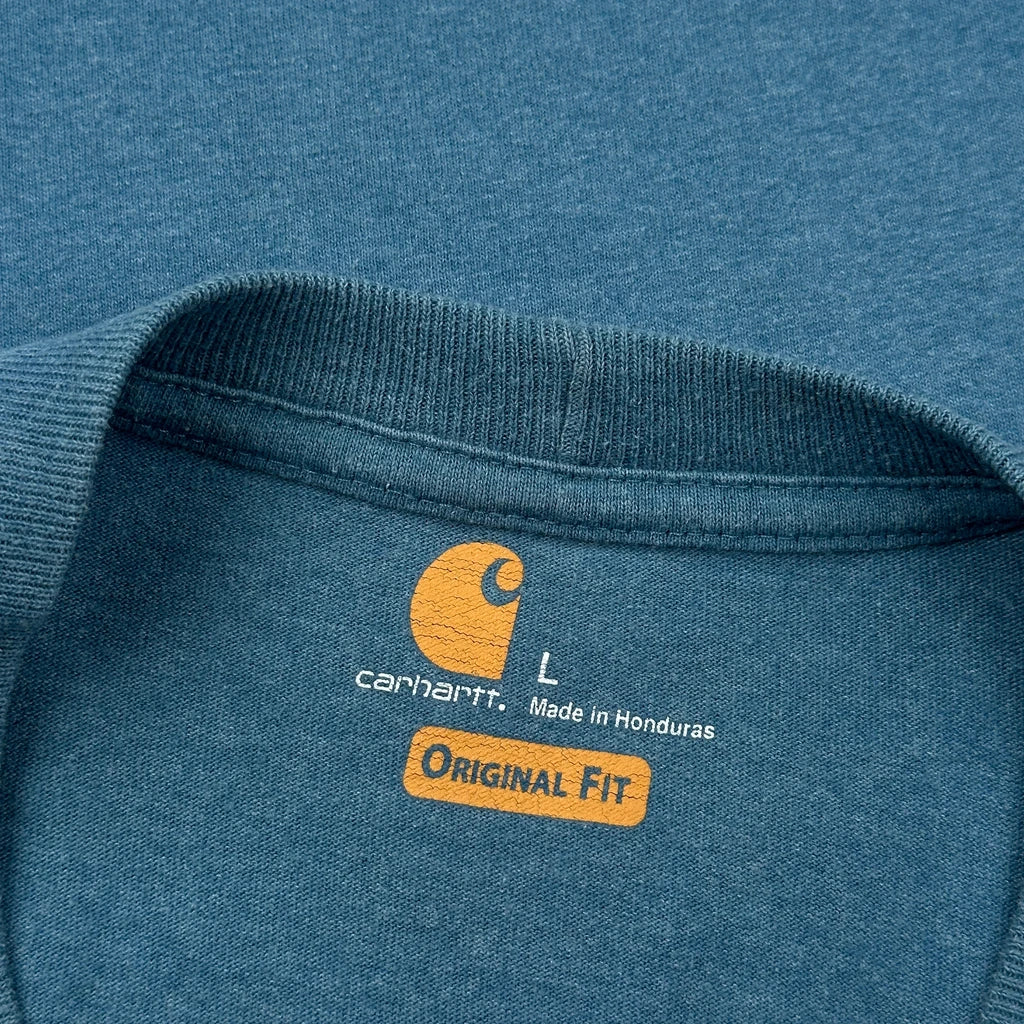 Carhartt T-Shirt - Large Blue Cotton - Image 3