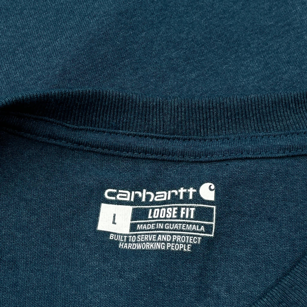 Carhartt T-Shirt - Large Blue Cotton - Image 3