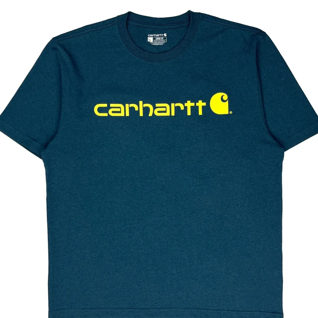 Carhartt T-Shirt - Large Blue Cotton - Image 4