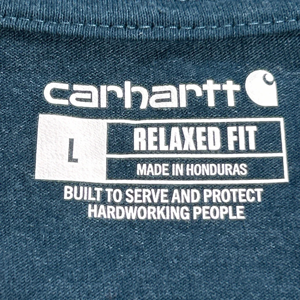 Carhartt Graphic T-Shirt - Large Blue Cotton - Image 3
