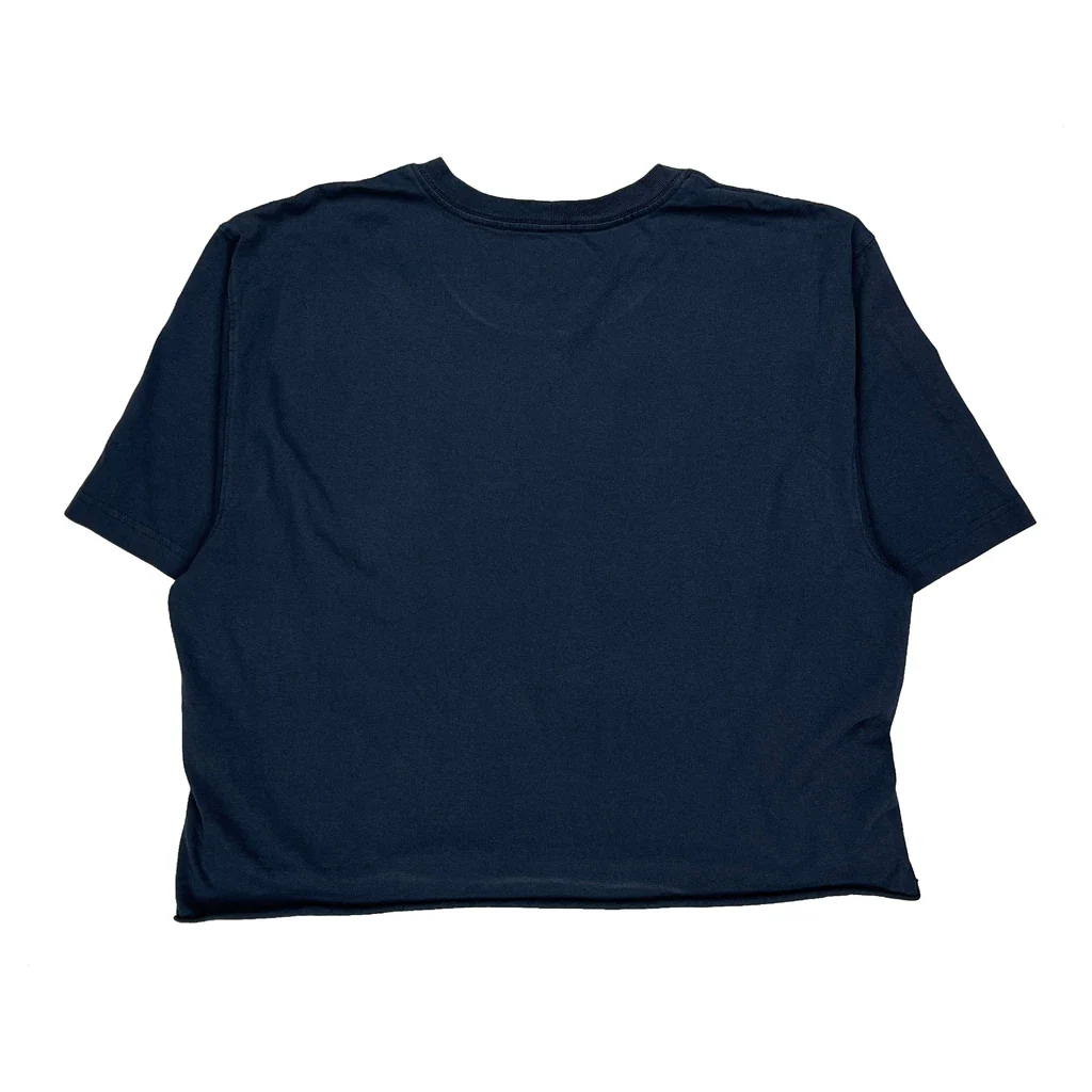 Carhartt Cropped T-Shirt - Large Blue Cotton - Image 2
