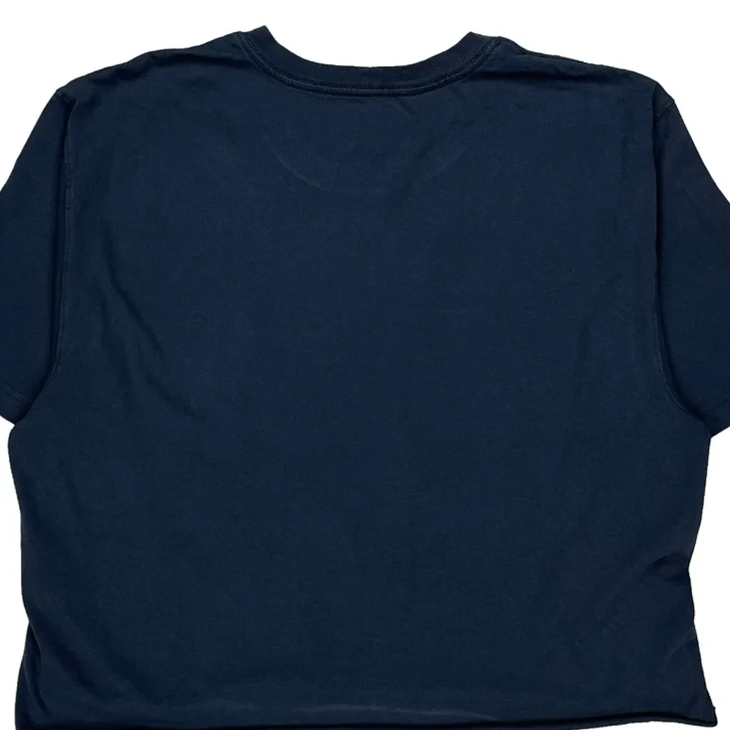 Carhartt Cropped T-Shirt - Large Blue Cotton - Image 6