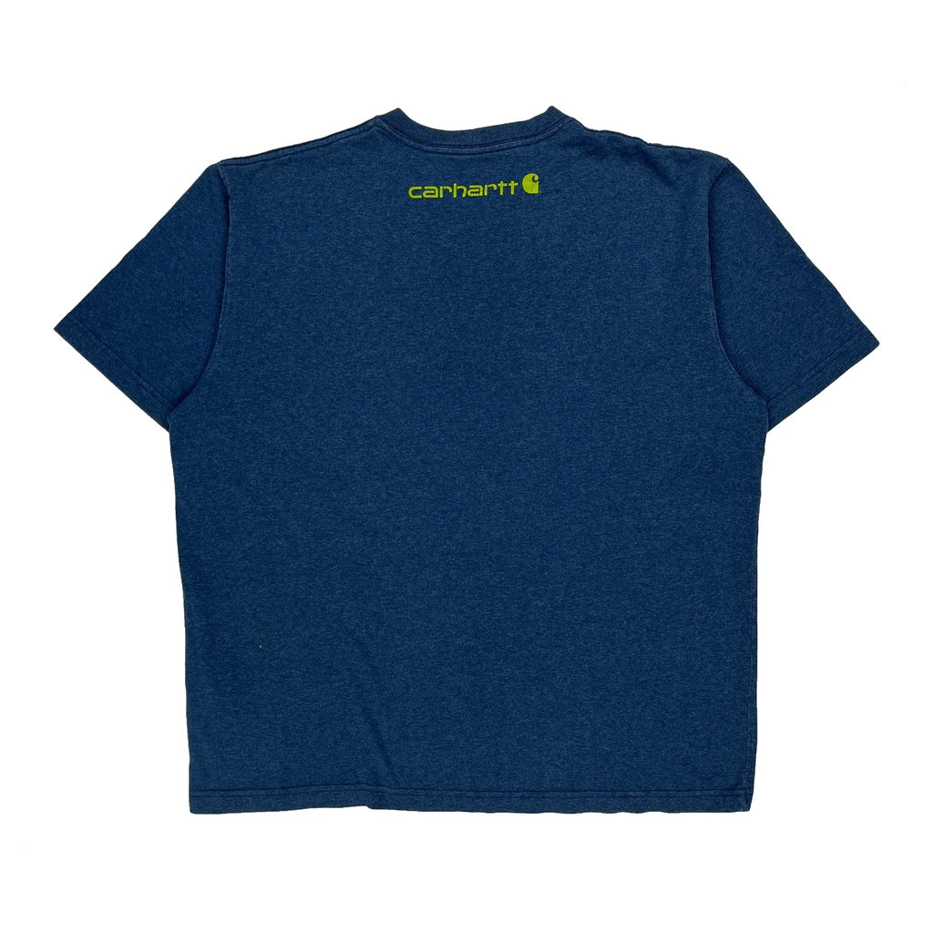 Carhartt Graphic T-Shirt - Large Blue Cotton - Image 2