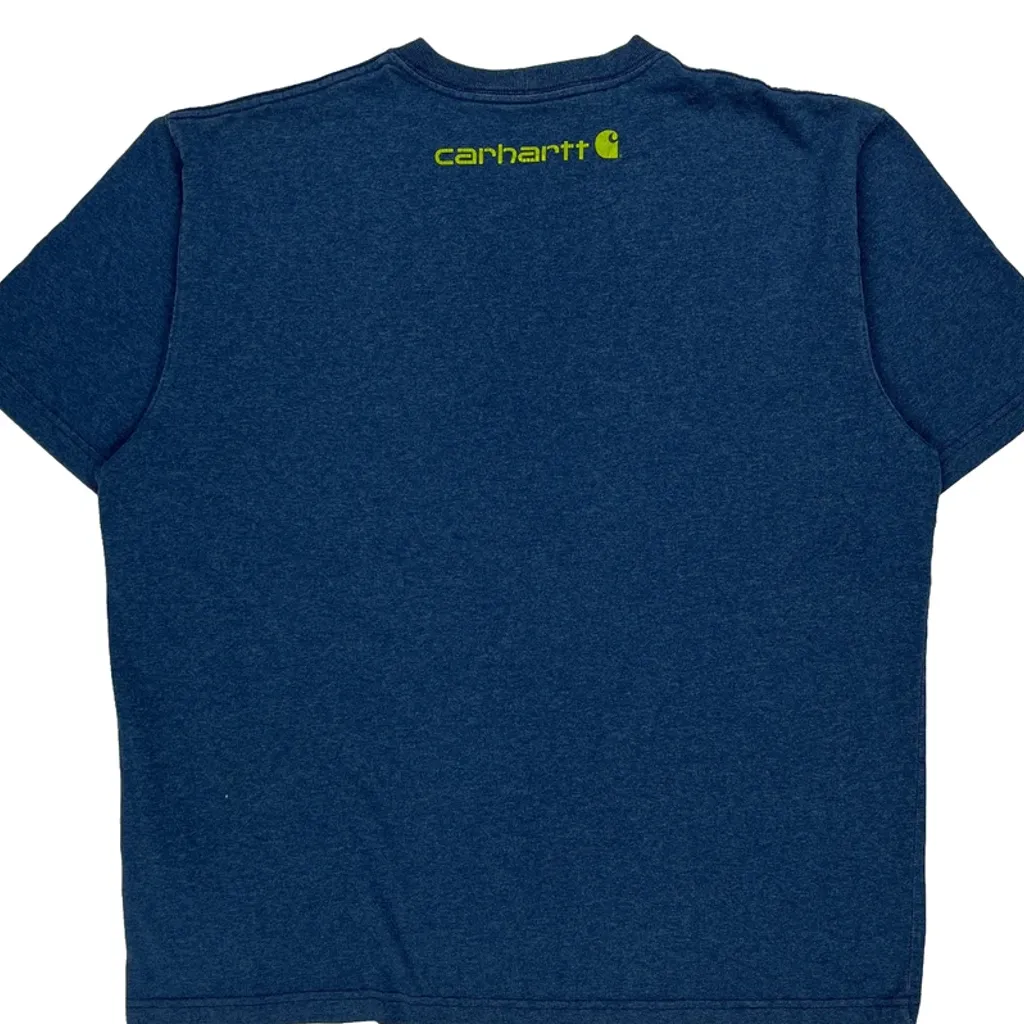 Carhartt Graphic T-Shirt - Large Blue Cotton - Image 6