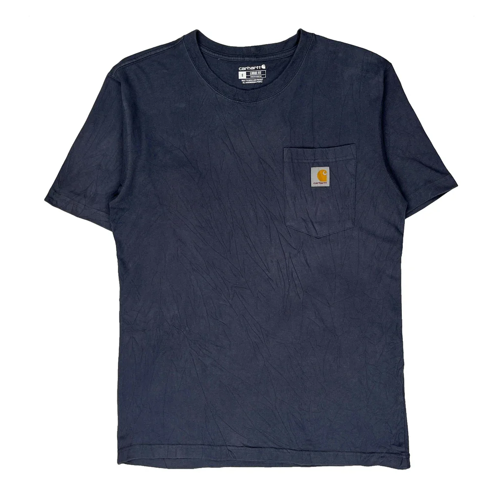 Carhartt T-Shirt - Small Blue Cotton