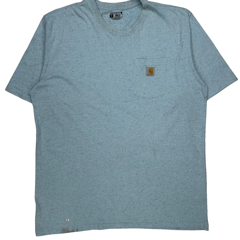 Carhartt Tall T-Shirt - XL Blue Cotton - Image 5