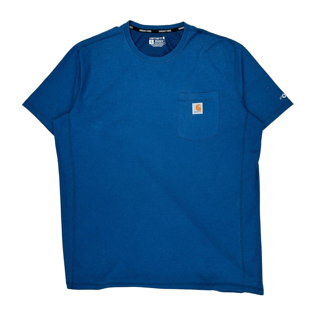 Carhartt T-Shirt - XL Blue Cotton