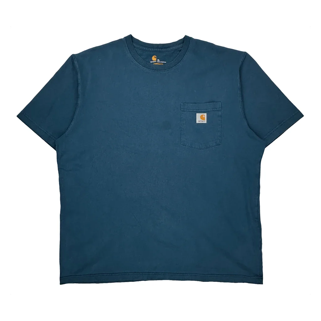 Carhartt T-Shirt - XL Blue Cotton