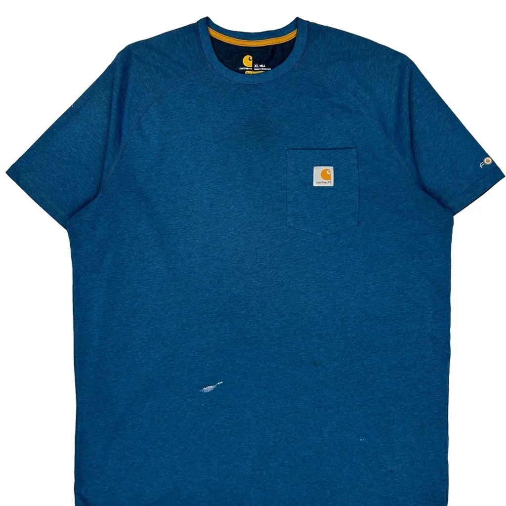 Carhartt T-Shirt - XL Blue Cotton - Image 5