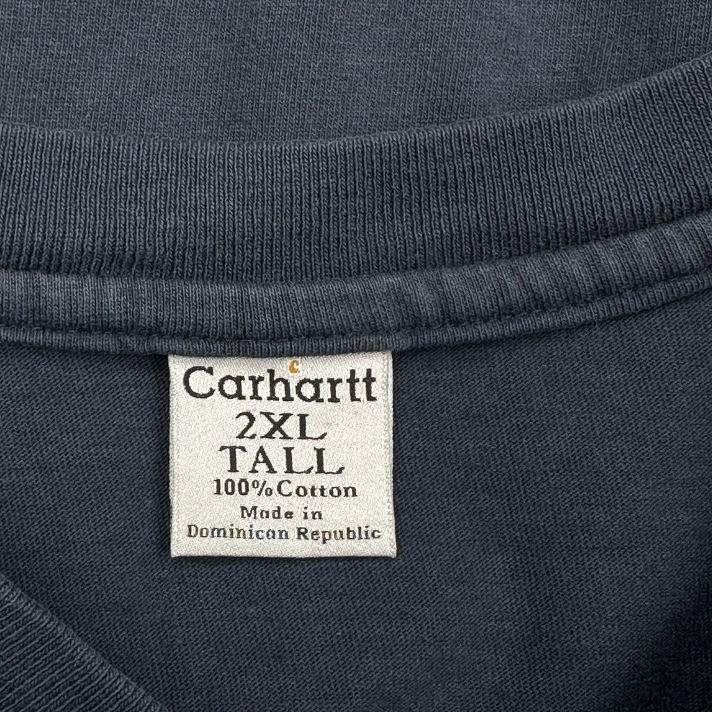 Carhartt Tall T-Shirt - 2XL Blue Cotton - Image 3