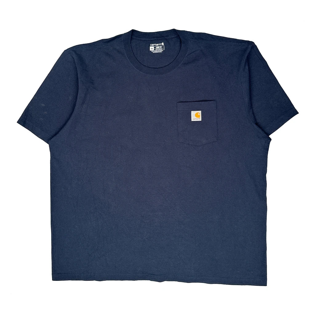 Carhartt T-Shirt - 2XL Blue Cotton