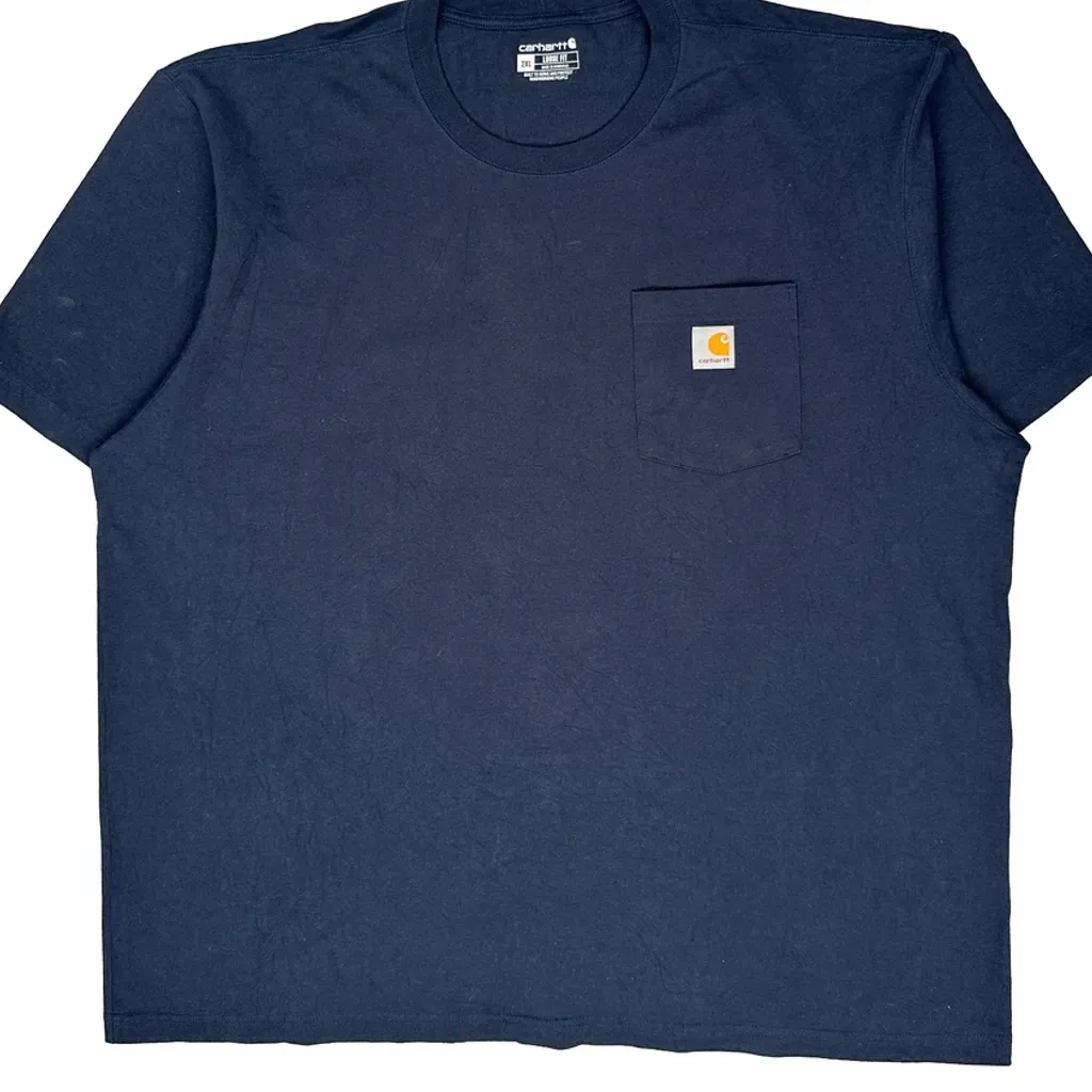 Carhartt T-Shirt - 2XL Blue Cotton - Image 4