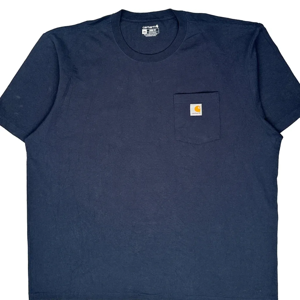 Carhartt T-Shirt - 2XL Blue Cotton - Image 5