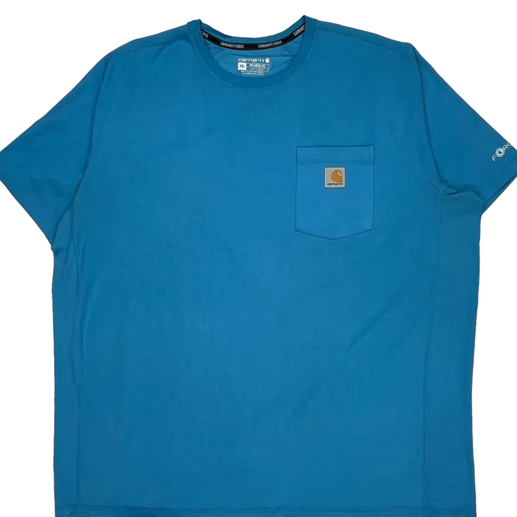 Carhartt T-Shirt - 2XL Blue Cotton - Image 5