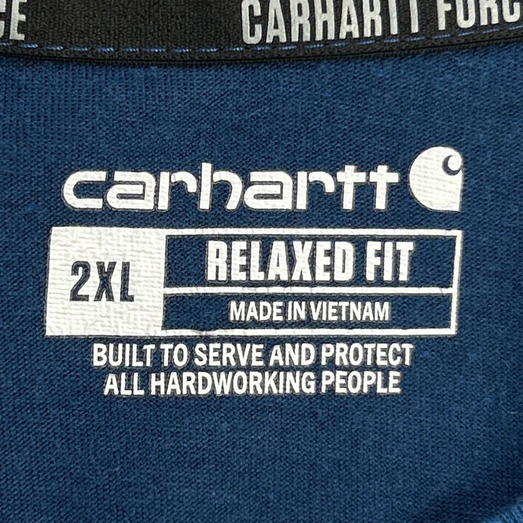 Carhartt T-Shirt - 2XL Blue Cotton - Image 3