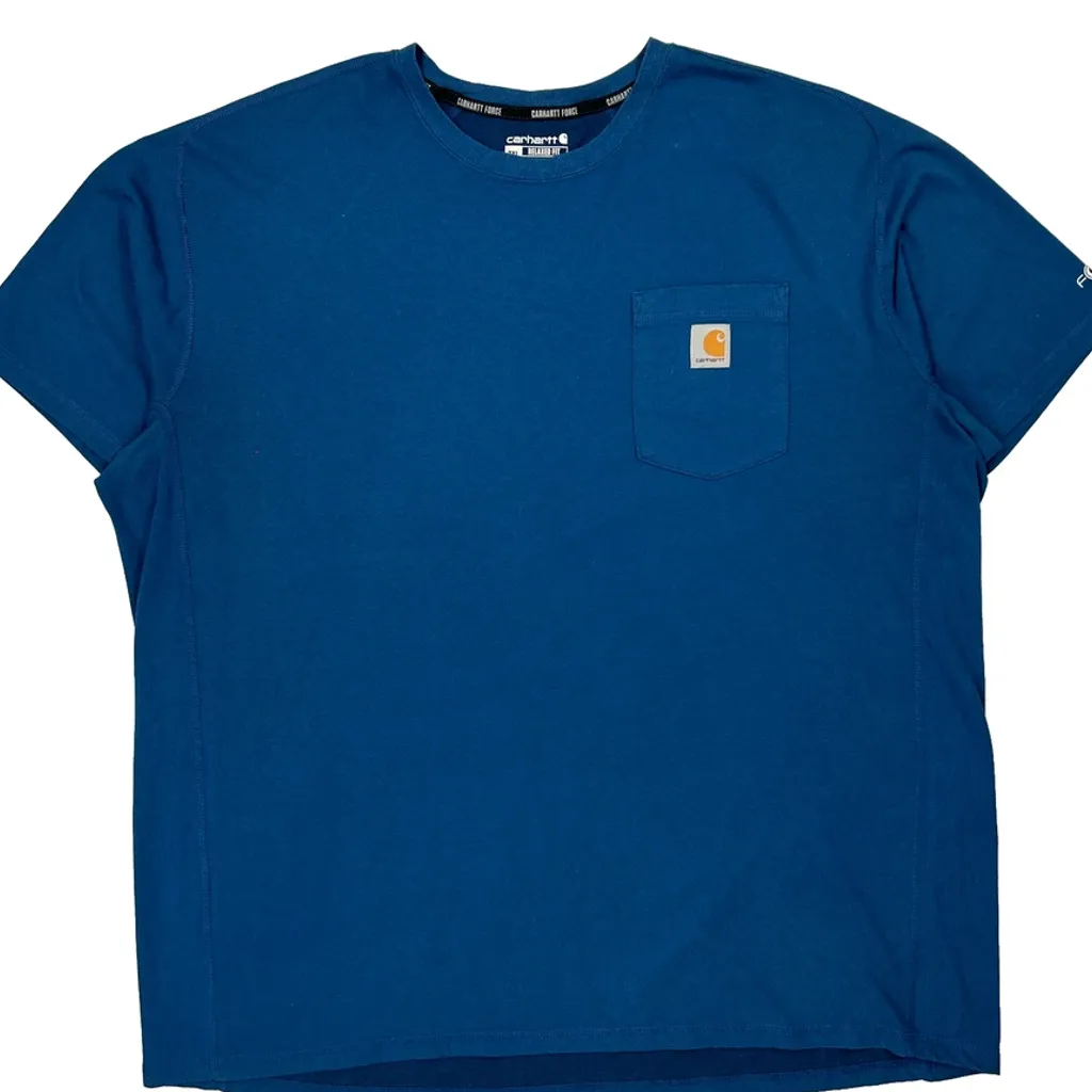 Carhartt T-Shirt - 2XL Blue Cotton - Image 4