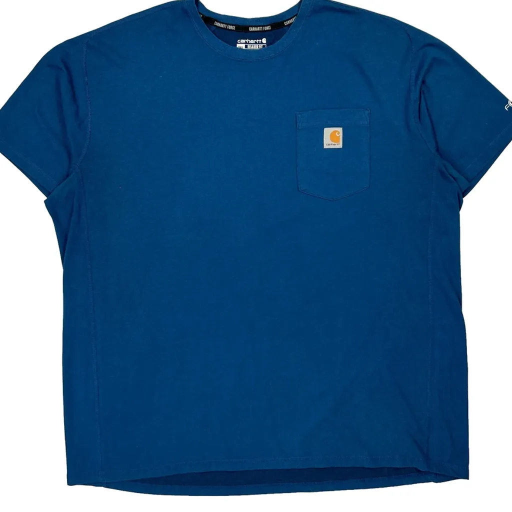 Carhartt T-Shirt - 2XL Blue Cotton - Image 5