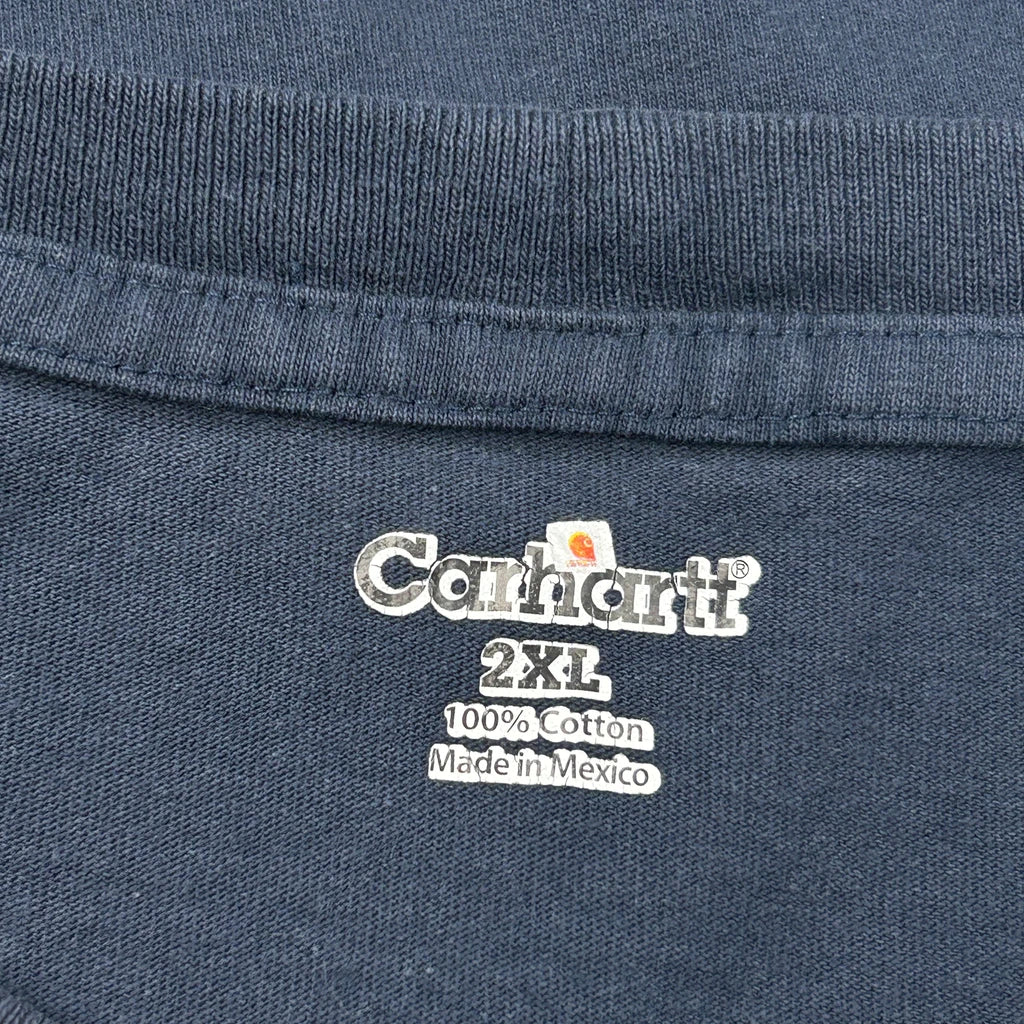 Carhartt T-Shirt - 2XL Blue Cotton - Image 3