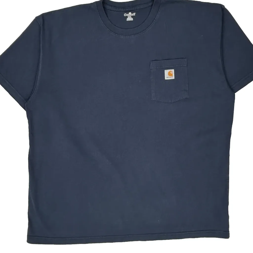 Carhartt T-Shirt - 2XL Blue Cotton - Image 4