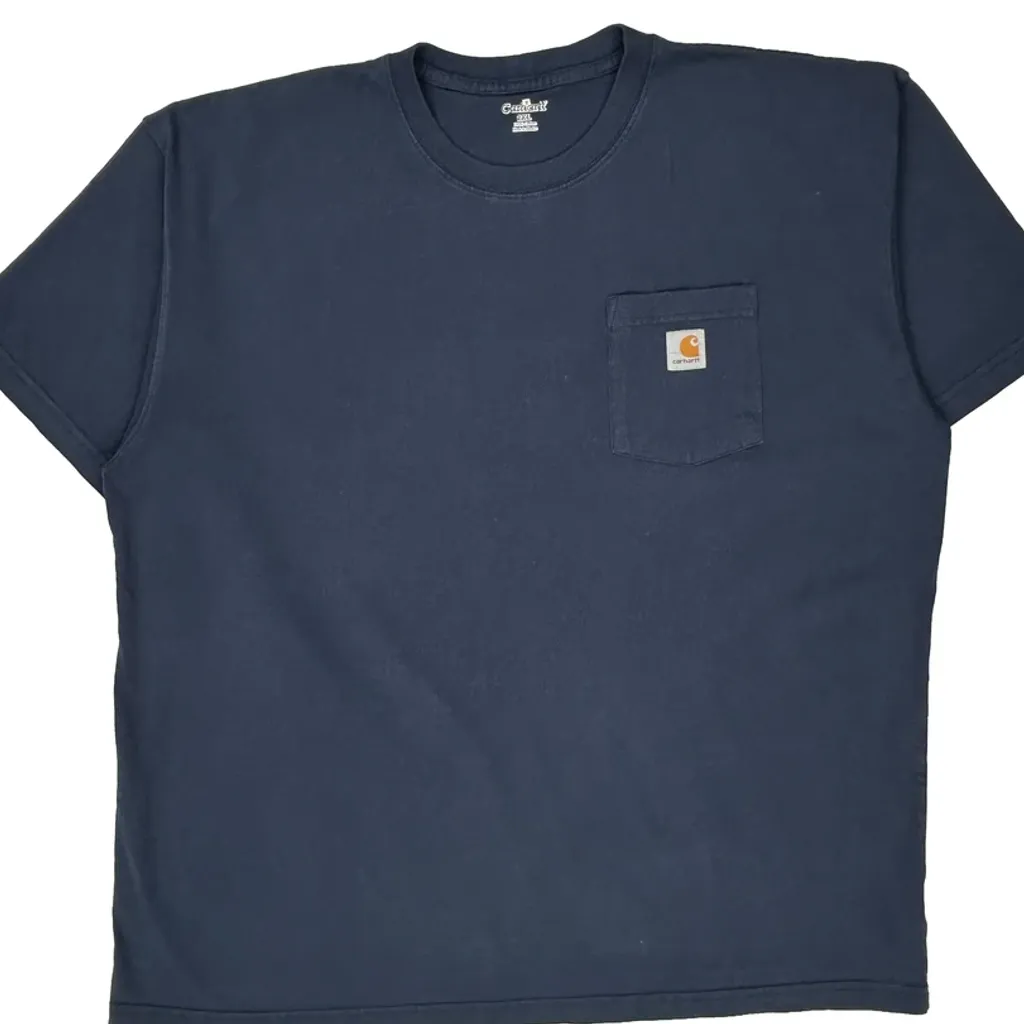 Carhartt T-Shirt - 2XL Blue Cotton - Image 5