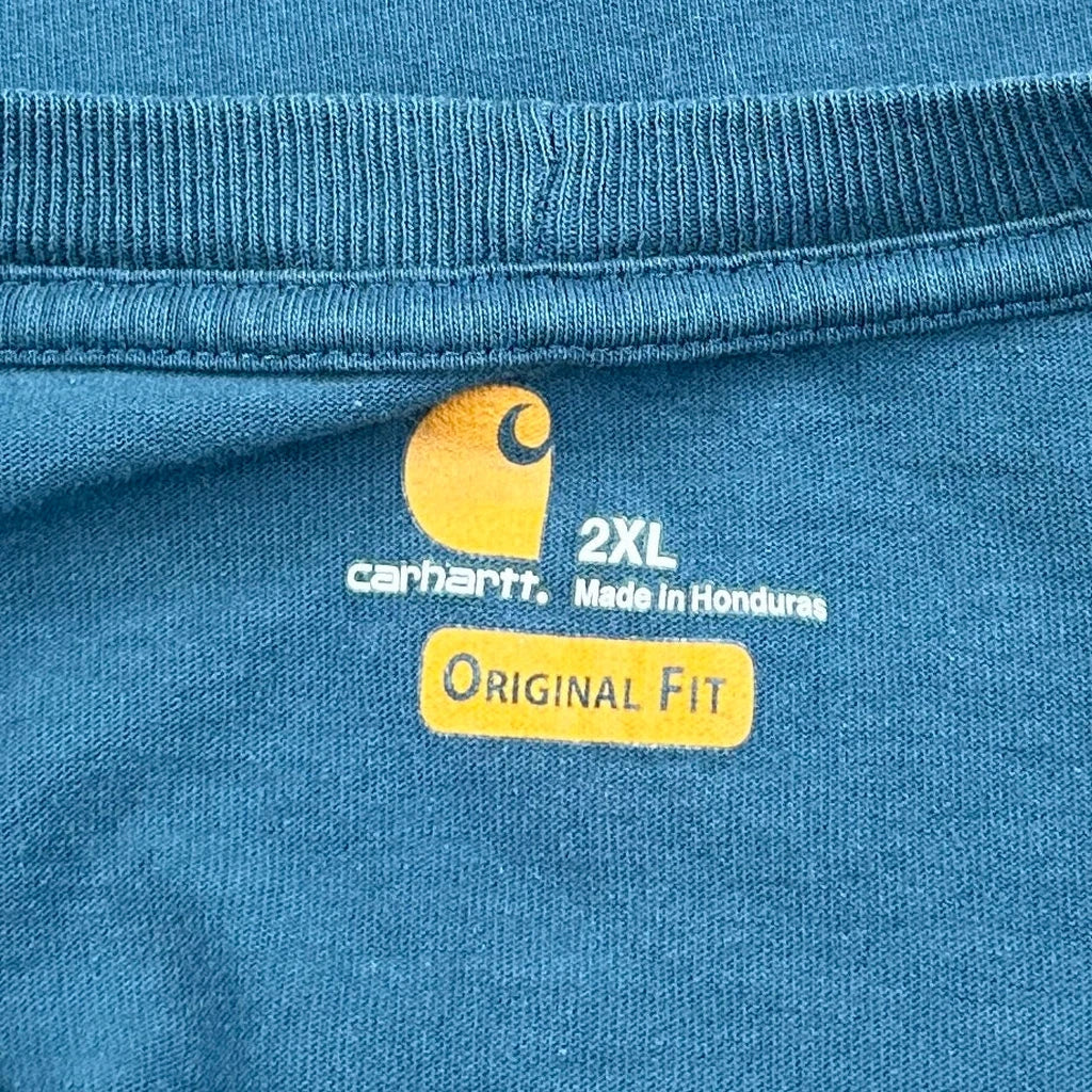 Carhartt T-Shirt - 2XL Blue Cotton - Image 3