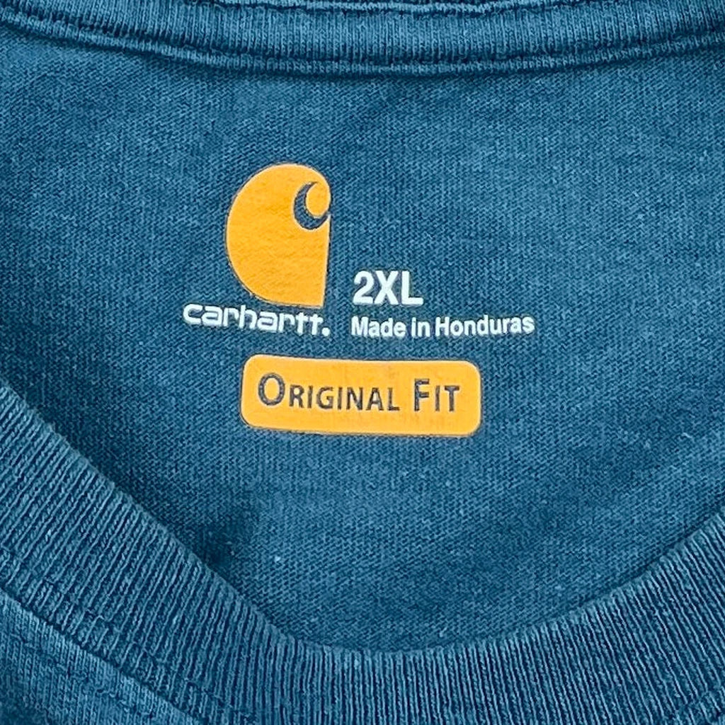 Carhartt T-Shirt - 2XL Blue Cotton - Image 3
