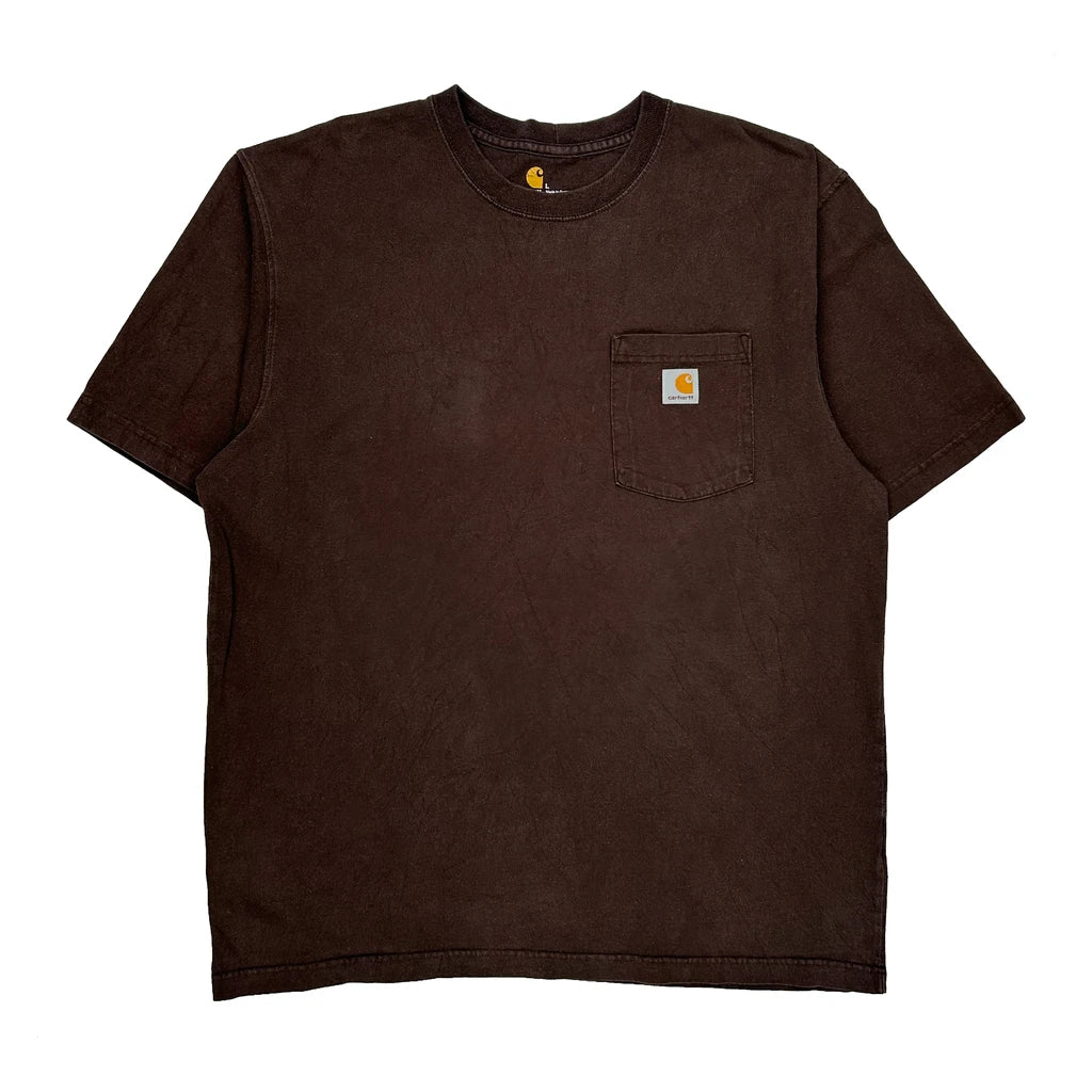 Carhartt T-Shirt - Large Brown Cotton