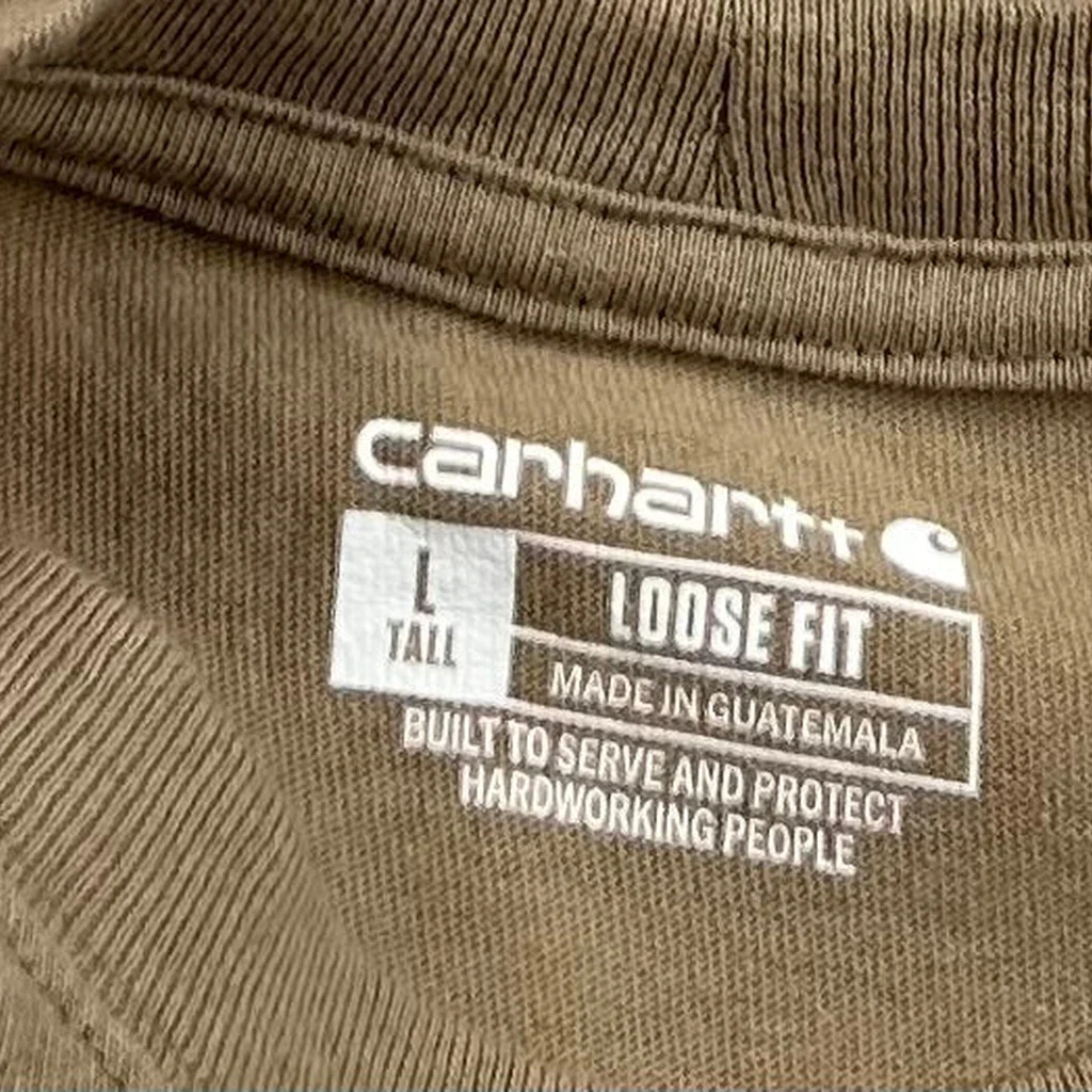 Carhartt Tall T-Shirt - Large Brown Cotton - Image 3