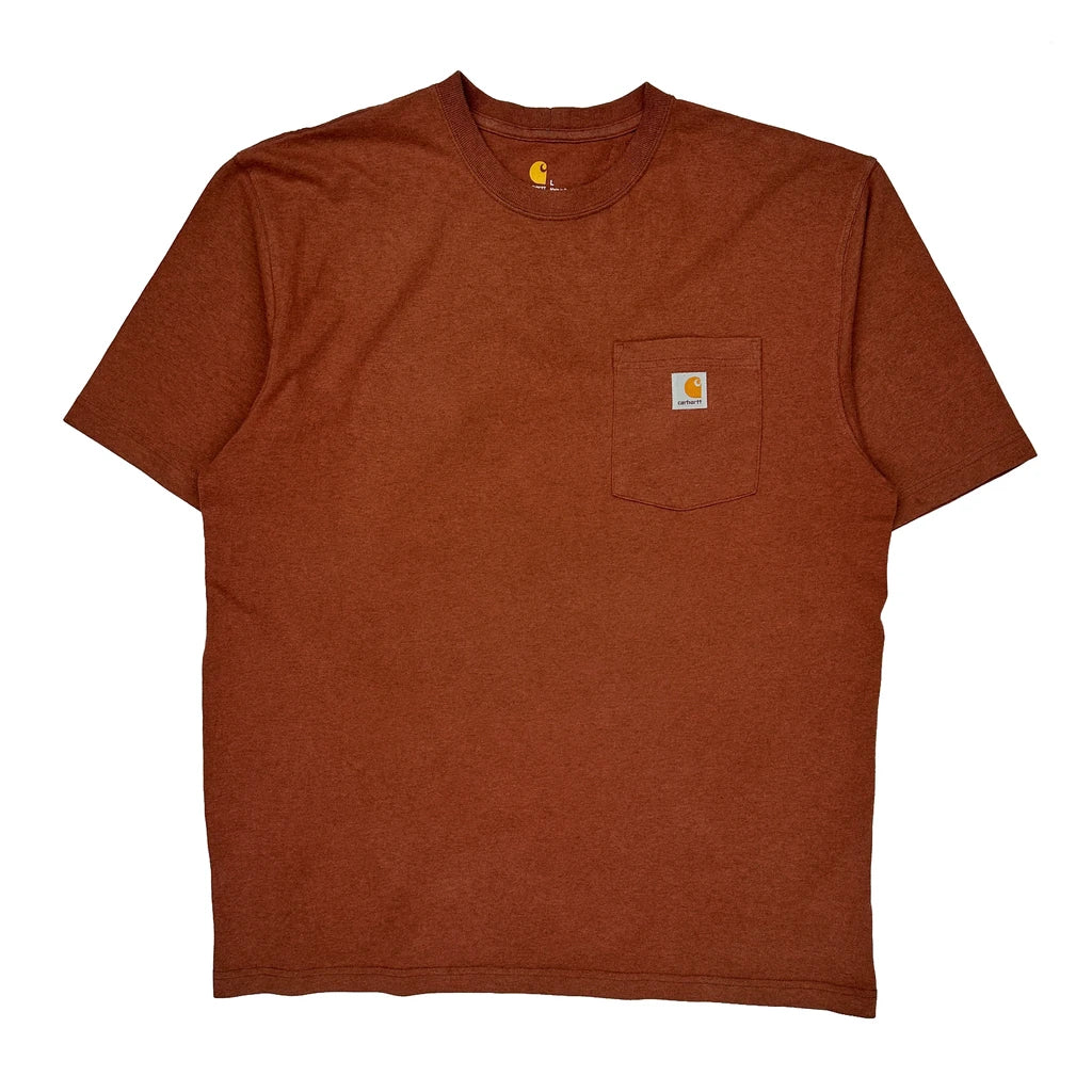 Carhartt T-Shirt - Large Brown Cotton