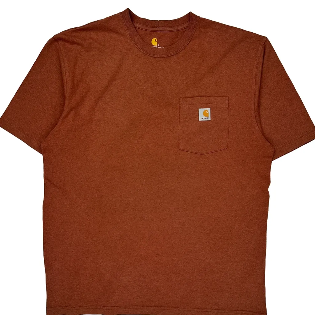 Carhartt T-Shirt - Large Brown Cotton - Image 5