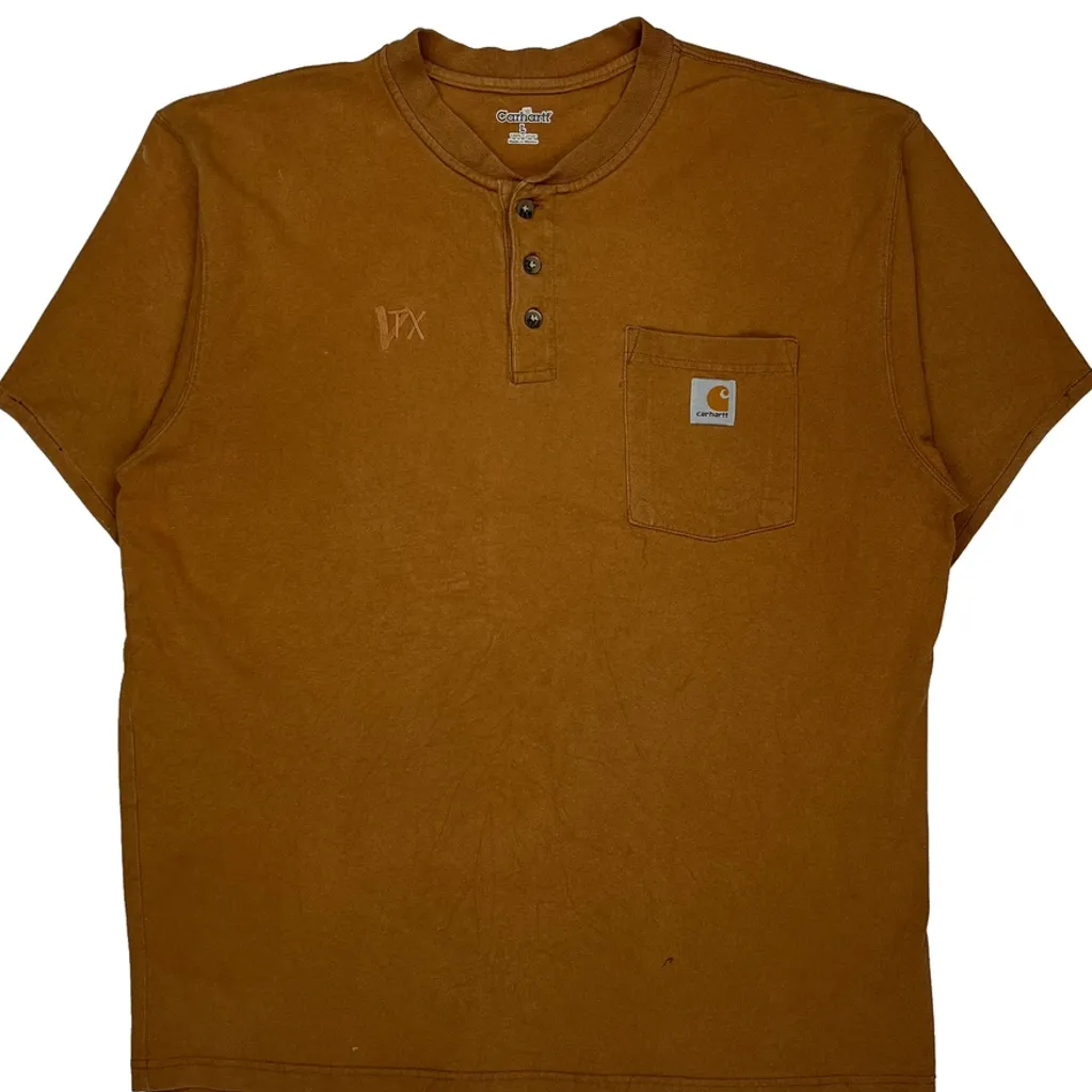 Carhartt T-Shirt - Large Brown Cotton - Image 4