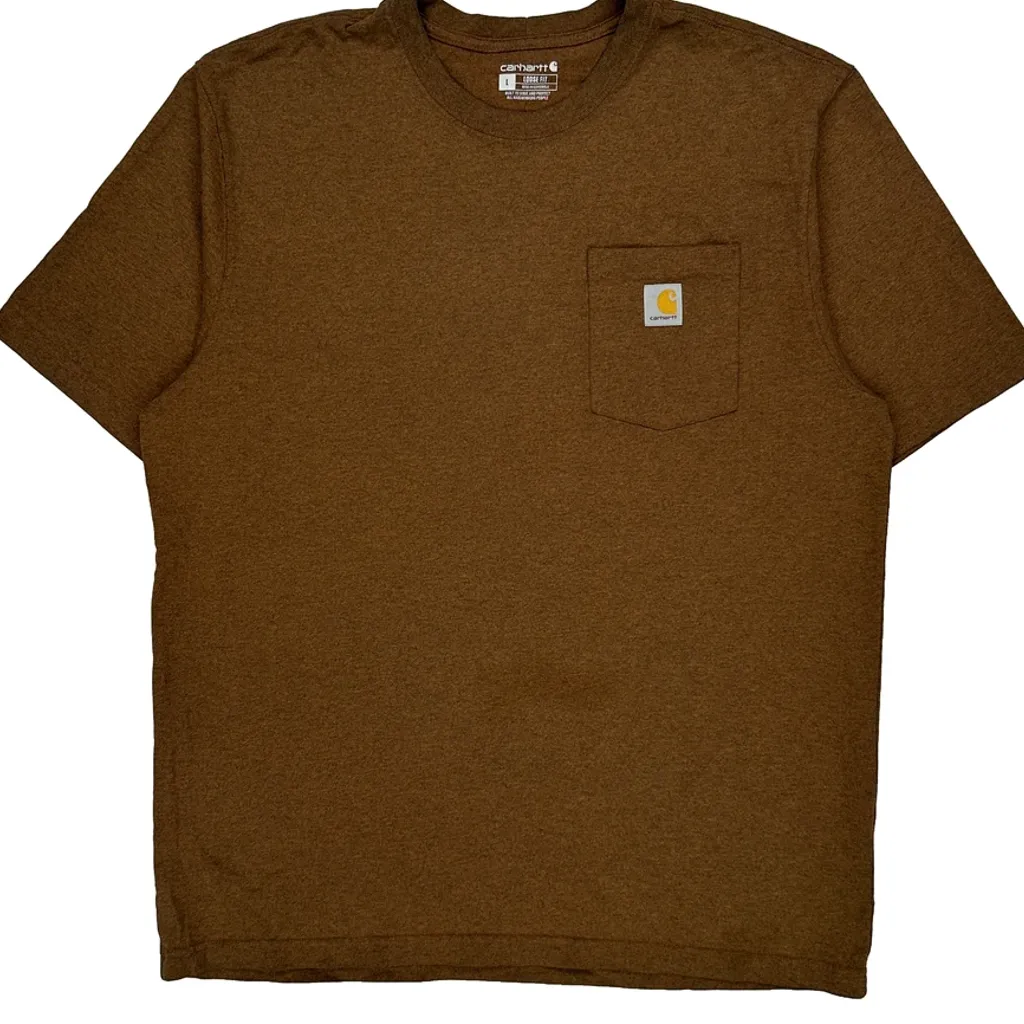 Carhartt T-Shirt - Large Brown Cotton - Image 4