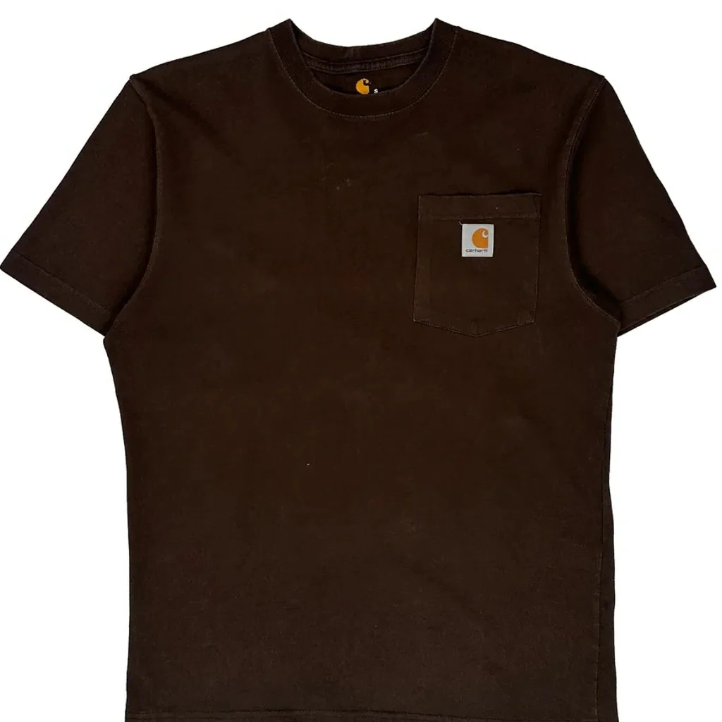 Carhartt T-Shirt - Small Brown Cotton - Image 4