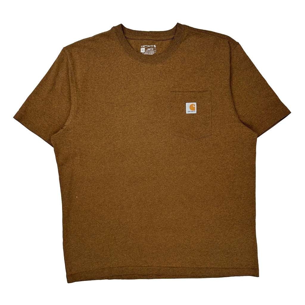 Carhartt T-Shirt - XL Brown Cotton